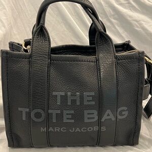 Marc Jacobs Black Leather Tote Bag Small